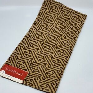 Kravet Smart Fabric Sample Brown Tan Geometric Heavy Duty Textured Remnant
